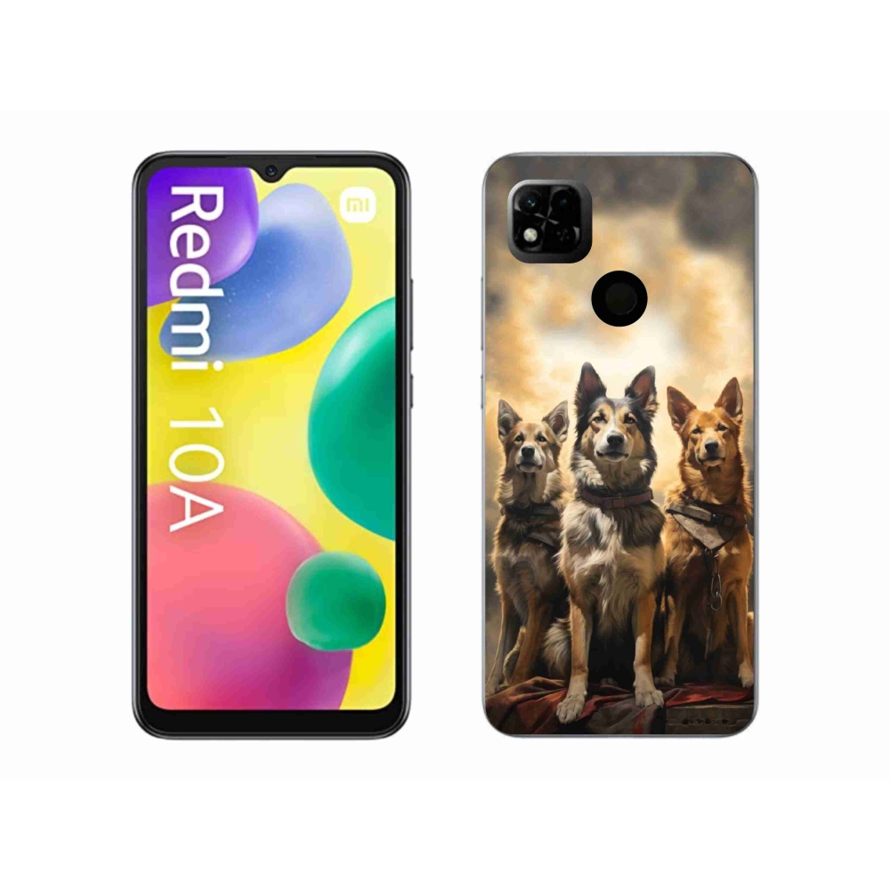 Gelový kryt mmCase na Xiaomi Redmi 10A - tři psi