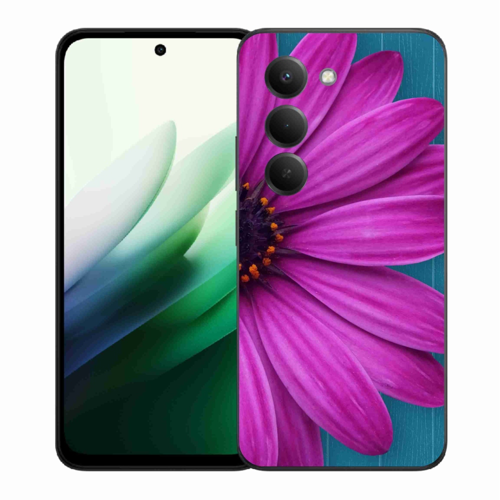 Gelový kryt mmCase na Xiaomi Redmi 15 5G (169mm) - fialová kopretina