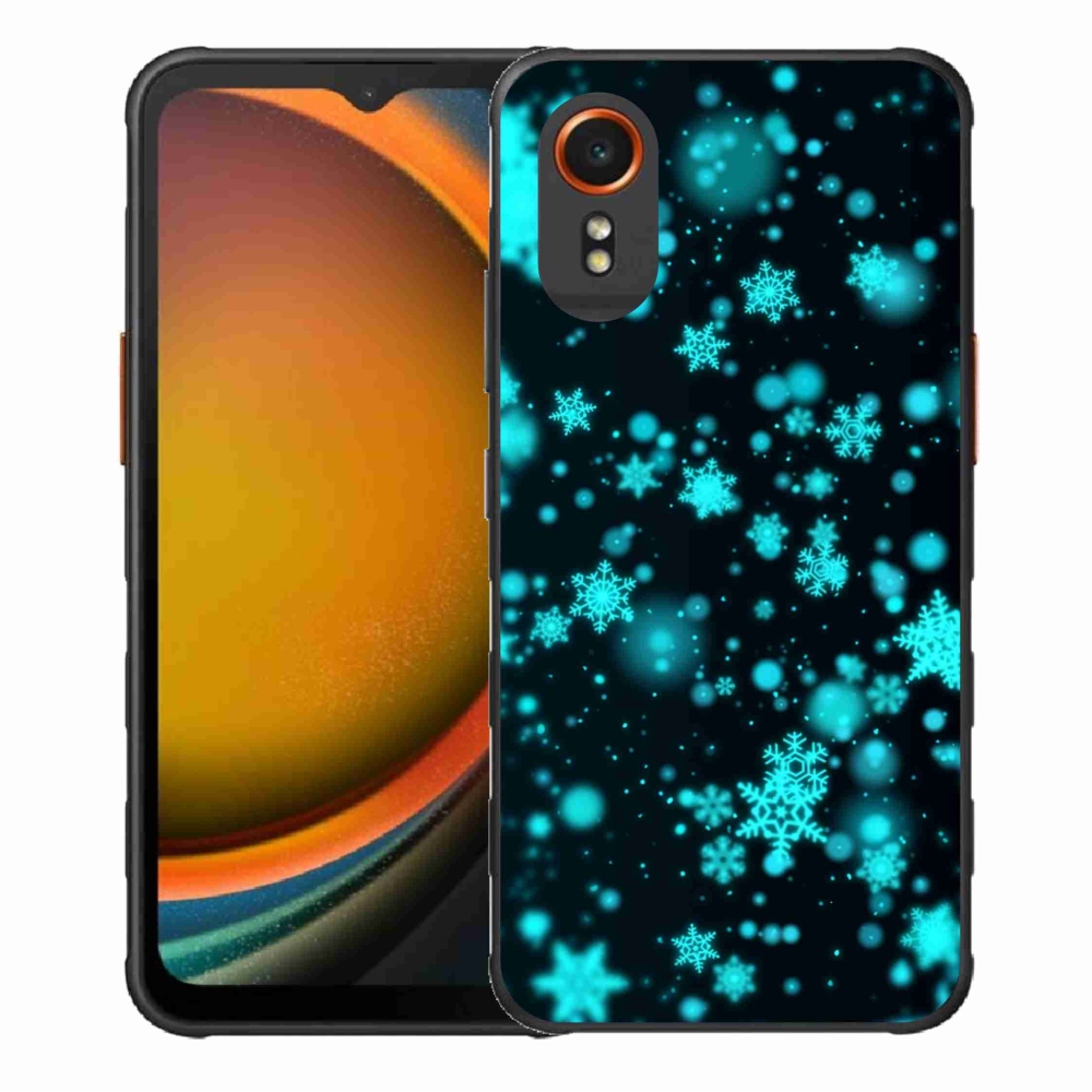 Gelový kryt mmCase na Samsung Galaxy Xcover 7 - sněhové vločky 1