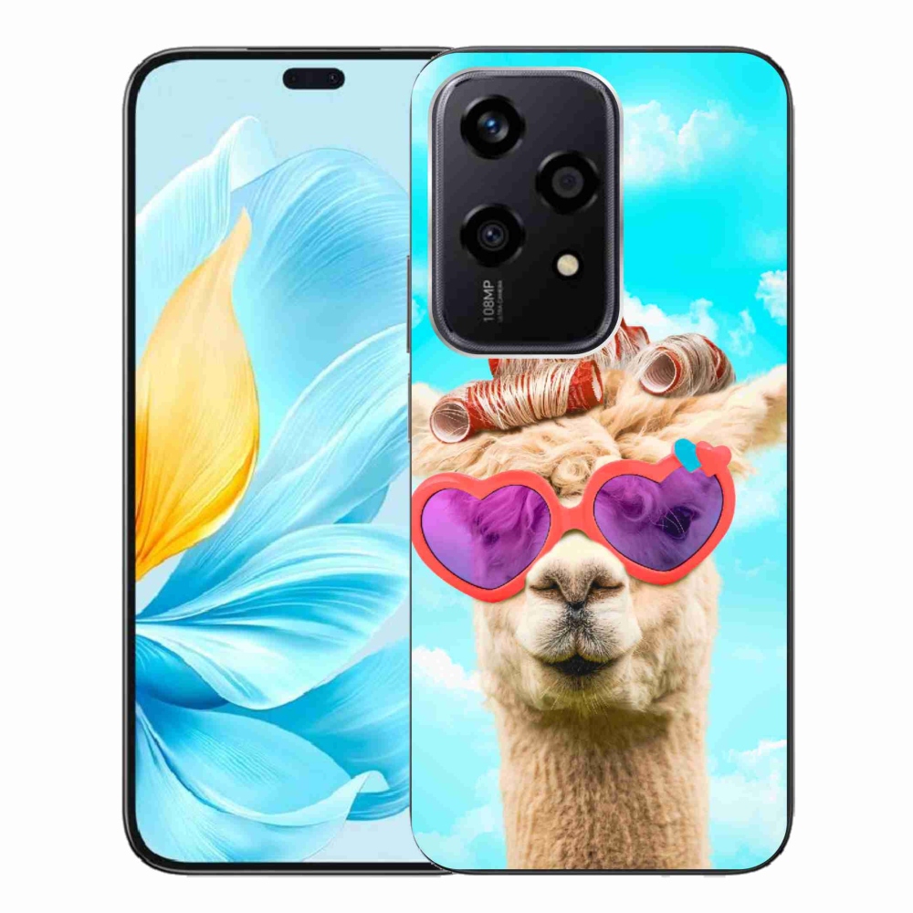 Gelový kryt mmCase na Honor 200 Lite 5G - lama s brýlemi