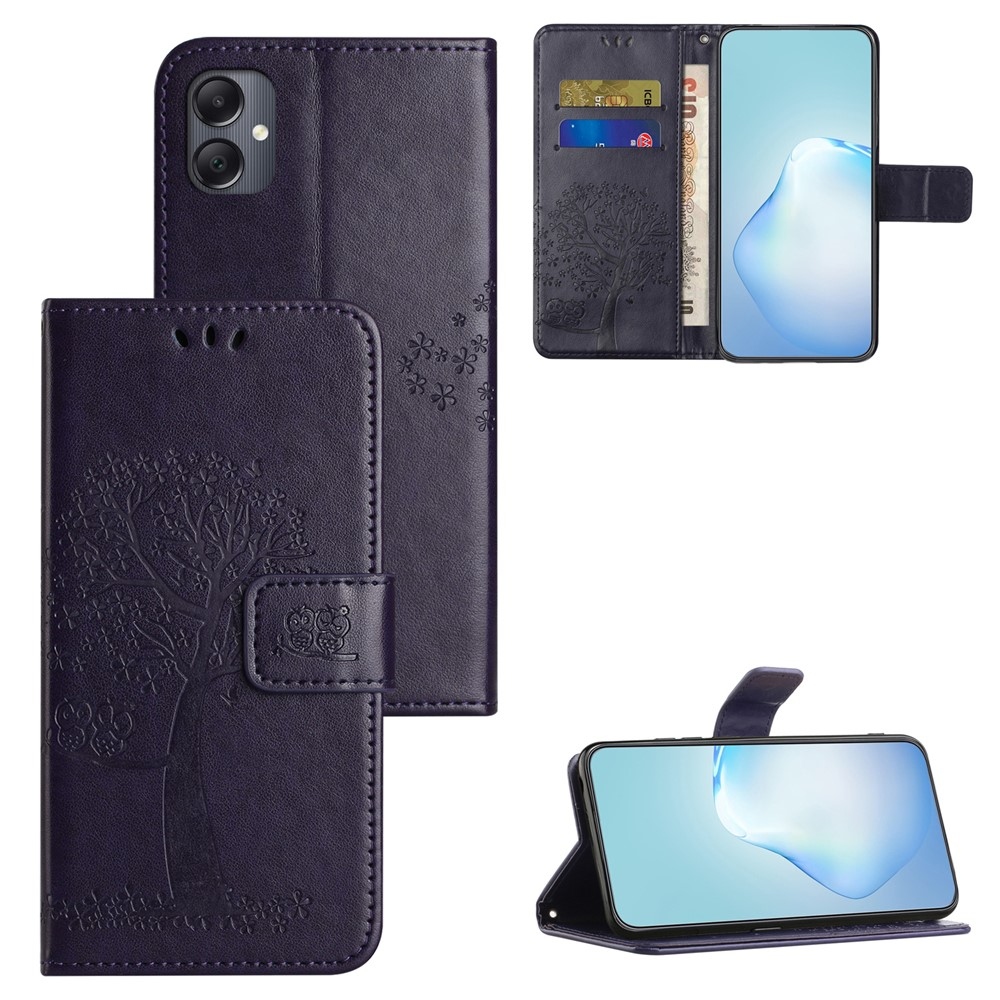Tree knížkové pouzdro na Samsung Galaxy A07 4G - tmavěfialové