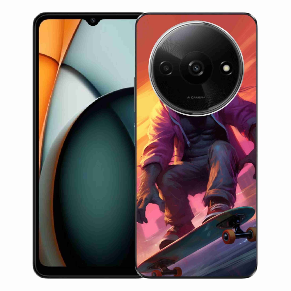 Gelový kryt mmCase na Xiaomi Redmi A3 - gorila na skateboardu
