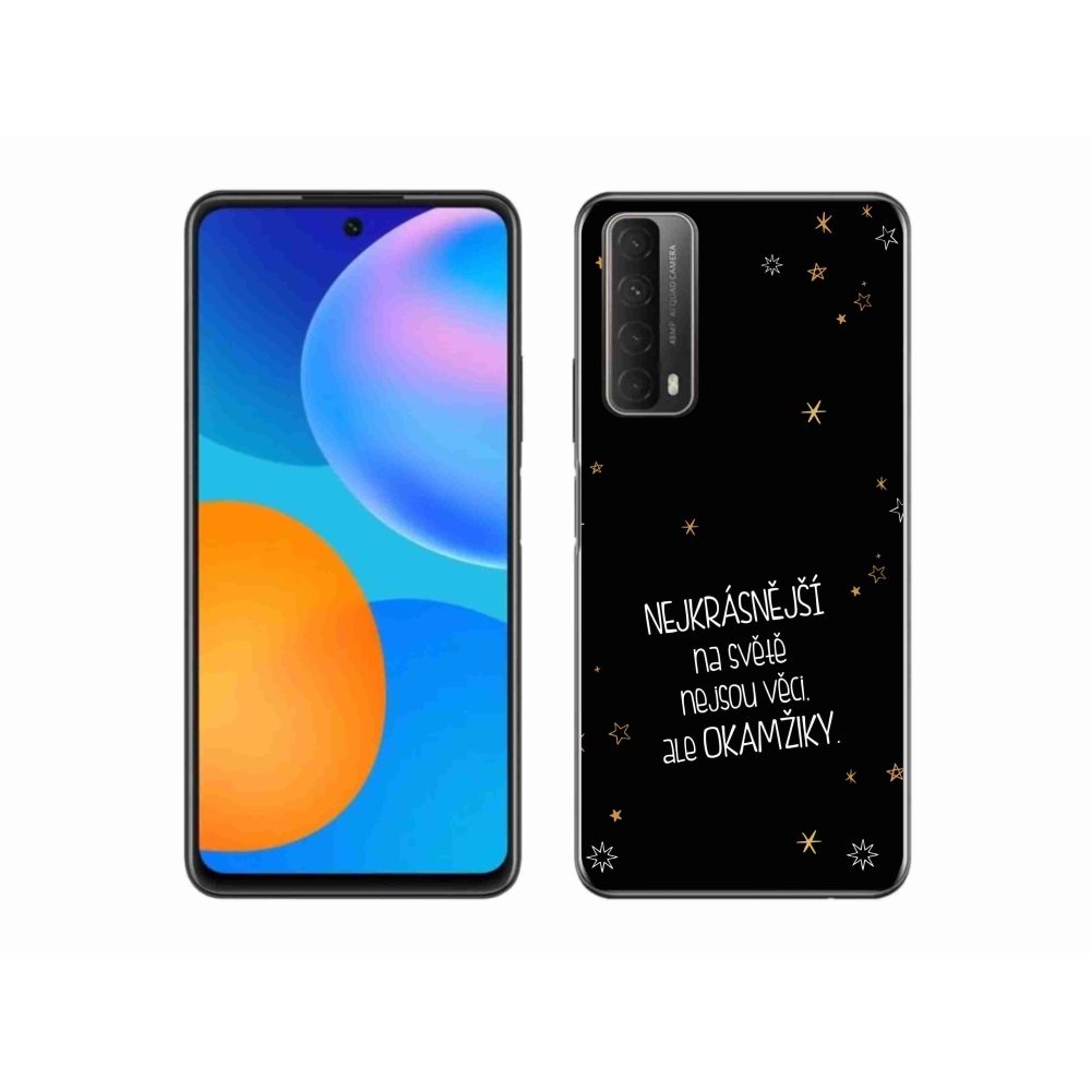Gelový kryt mmCase na Huawei P Smart (2021) - citát 4 černé pozadí