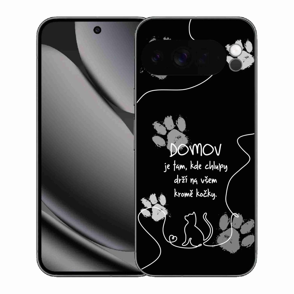 Gelový kryt mmCase na Google Pixel 10 Pro XL - kočičí motiv černé pozadí