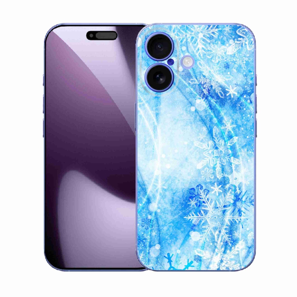 Gelový kryt mmCase na iPhone 17 - sněhové vločky
