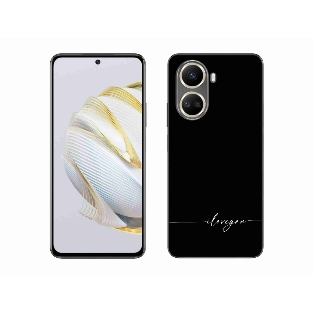 Gelový kryt mmCase na Huawei Nova 10 SE - I love you černé pozadí