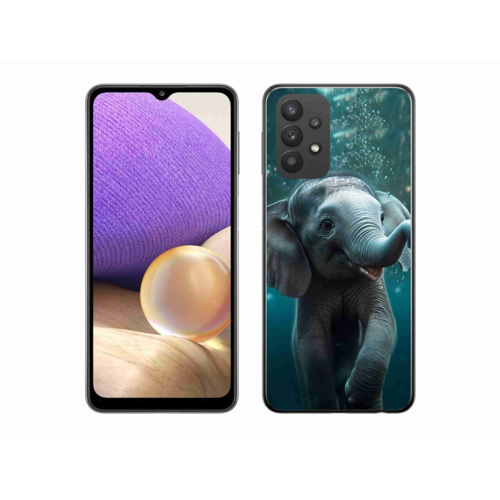 Gelový kryt mmCase na Samsung Galaxy A32 5G - slůně pod vodou