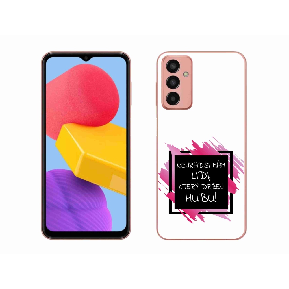 Gelový kryt mmCase na Samsung Galaxy M13 - vtipný text 7 černobílé pozadí