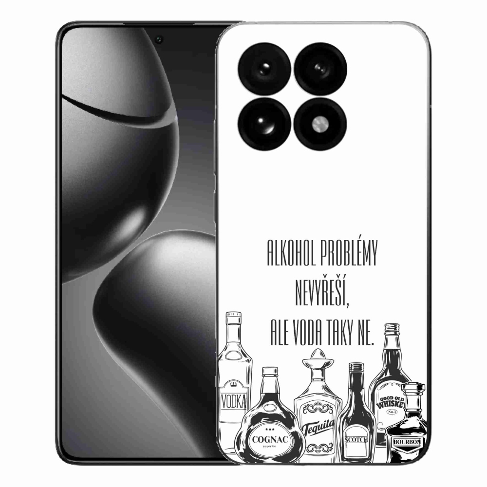 Gelový kryt mmCase na Xiaomi 15T - vtipný text bílé pozadí