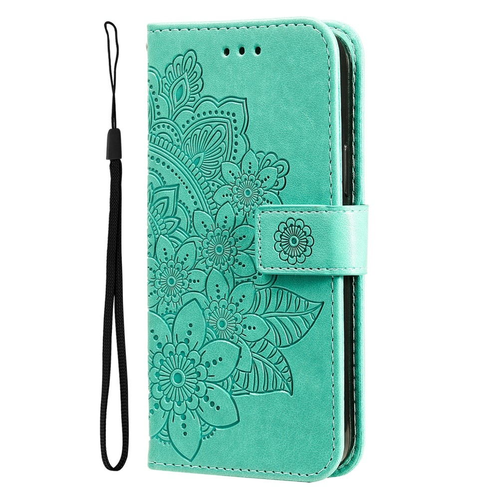 Mandala knížkové pouzdro na Samsung Galaxy A36 5G - modrozelené