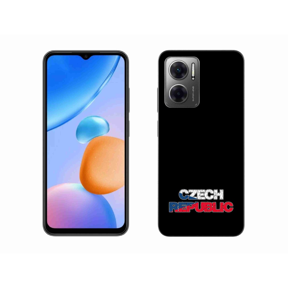 Gelový kryt mmCase na Xiaomi Redmi 10 5G - Czech Republic černé pozadí