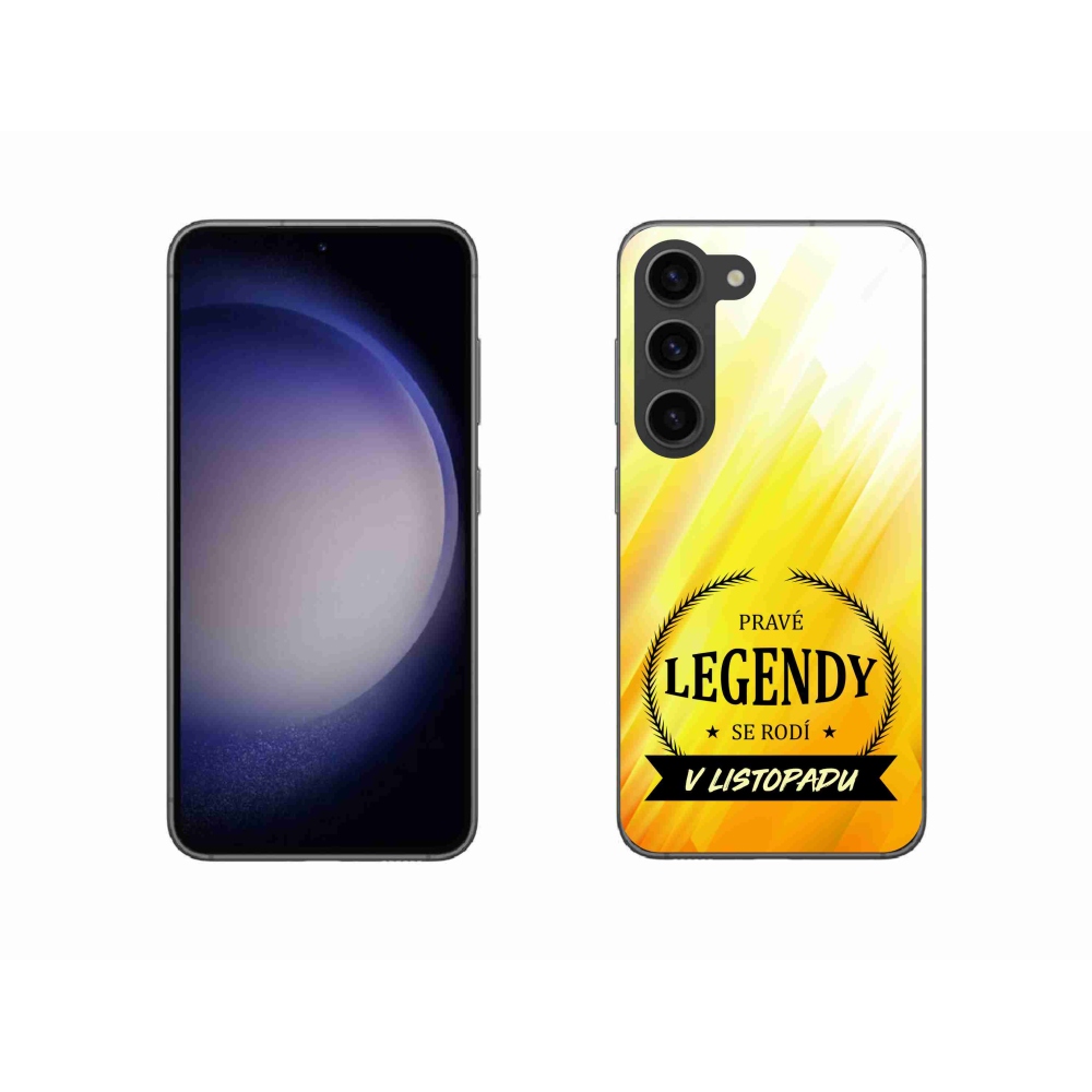 Gelový kryt mmCase na Samsung Galaxy S23 5G - legendy v listopadu žluté pozadí