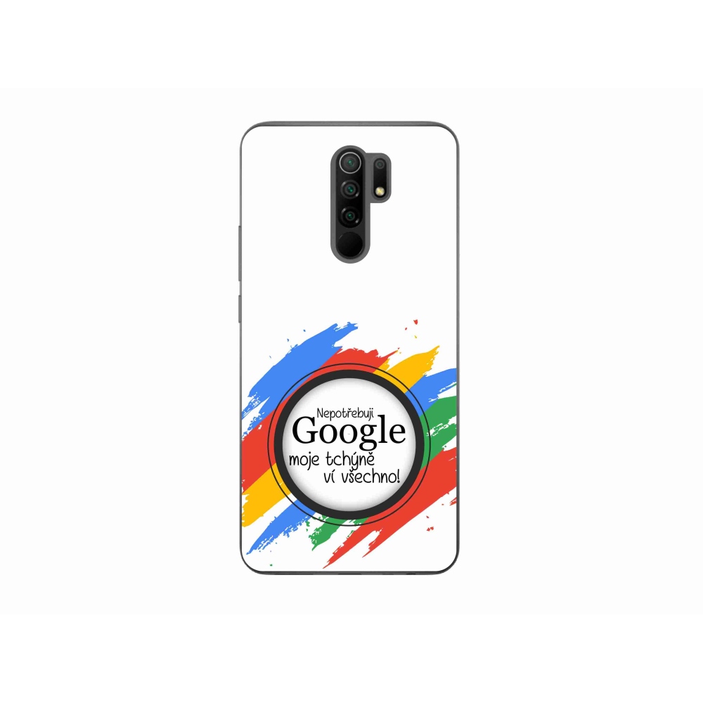 Gelový kryt mmCase na Xiaomi Redmi 9 - tchýně ví všechno bílé pozadí