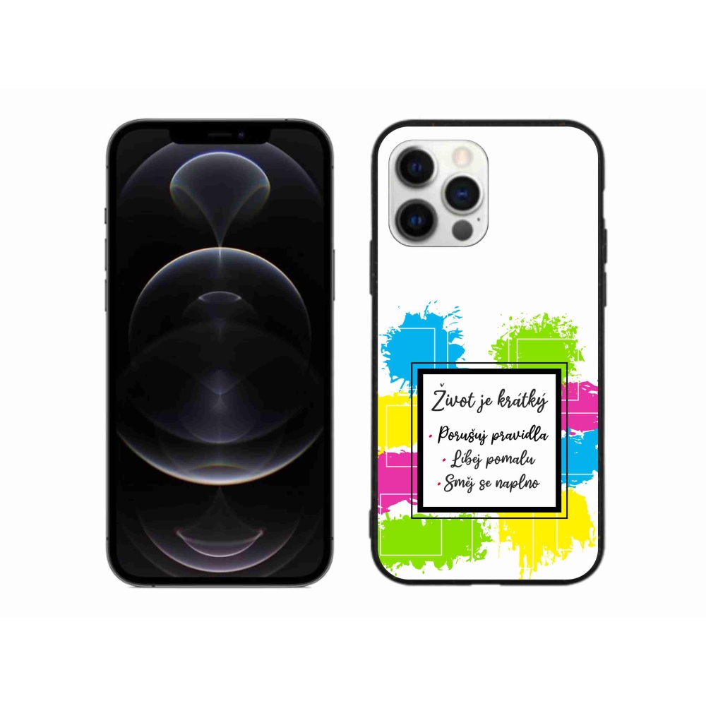 Gelový kryt mmCase na iPhone 12 Pro Max - citát 5 bílé pozadí
