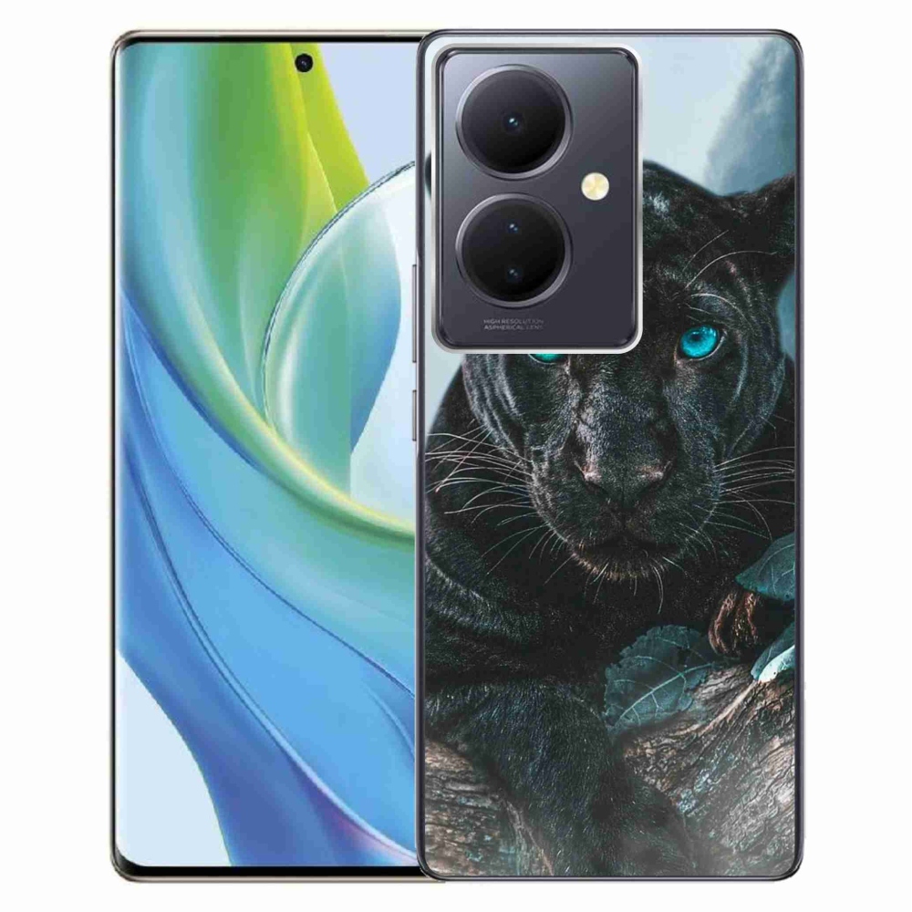 Gelový kryt mmCase na Vivo V29 Lite 5G - černý panter