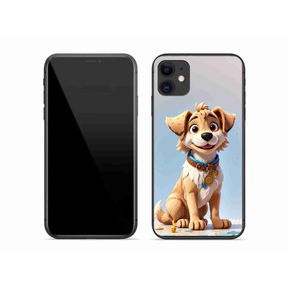 Gelový kryt mmCase na iPhone 11 - kreslené štěně