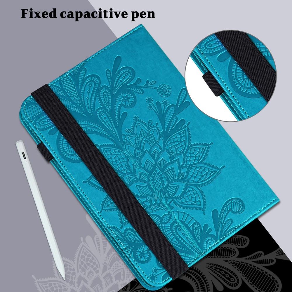Flower zavírací pouzdro na Xiaomi Redmi Pad SE - modré