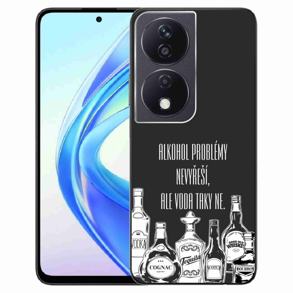 Gelový kryt mmCase na Honor X7b/Honor 90 Smart - vtipný text černé pozadí