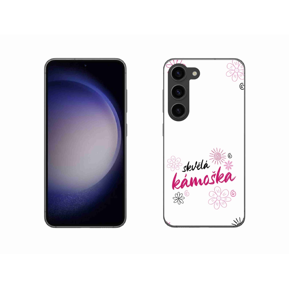 Gelový kryt mmCase na Samsung Galaxy S23 5G - skvělá kámoška bílé pozadí