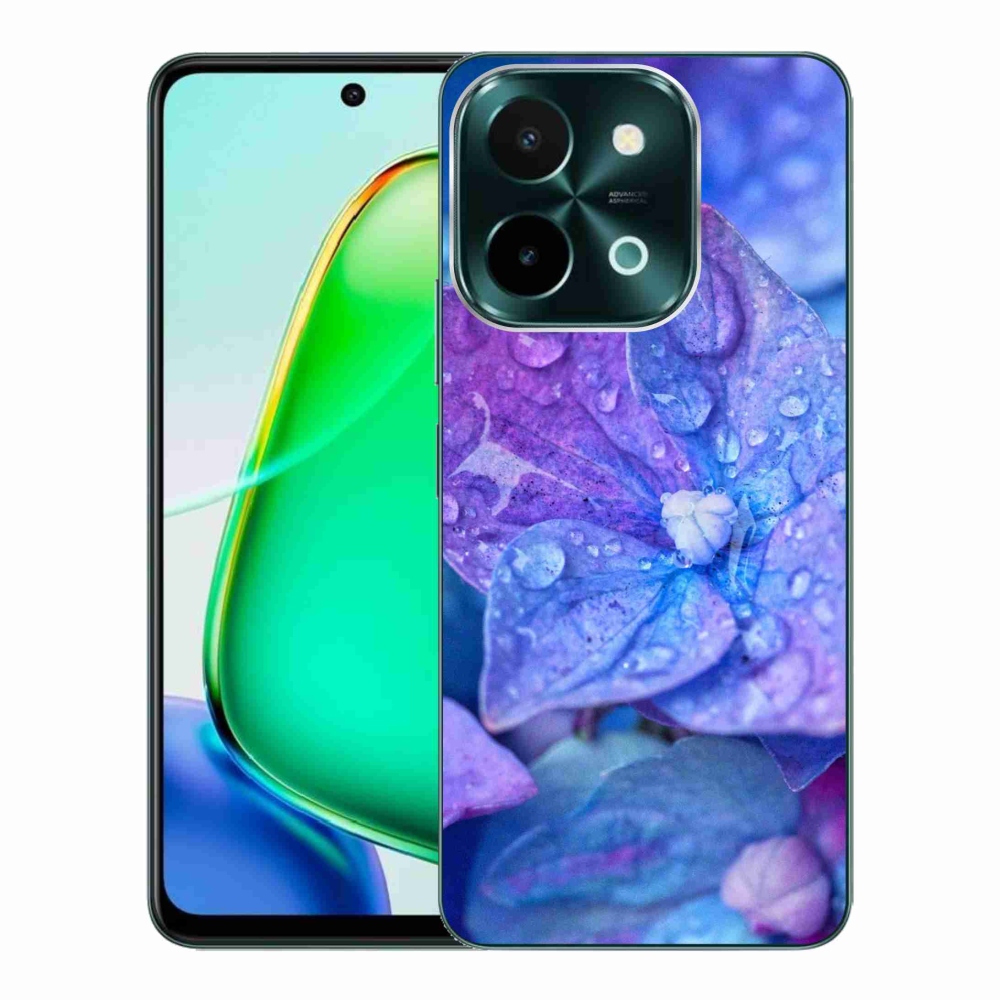 Gelový kryt mmCase na Vivo Y28 - fialový květ
