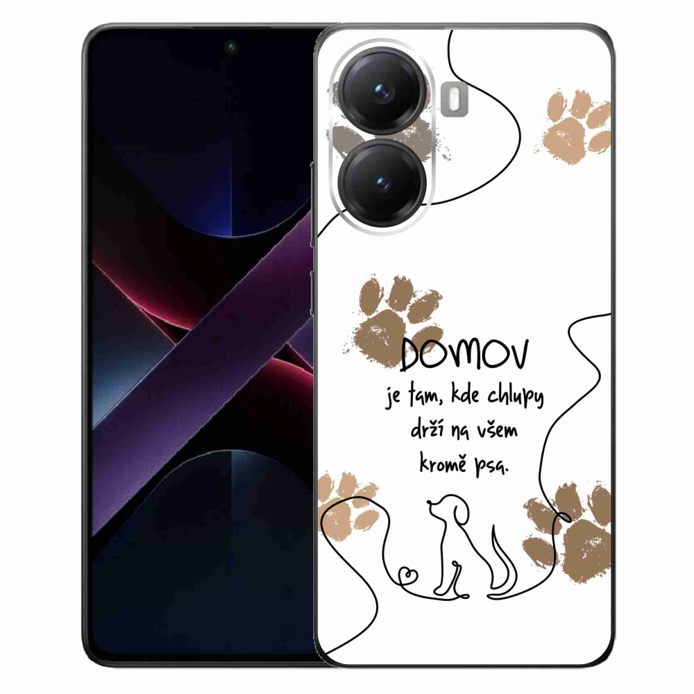Gelový kryt mmCase na Xiaomi Poco X7 Pro 5G - psí motiv bílé pozadí
