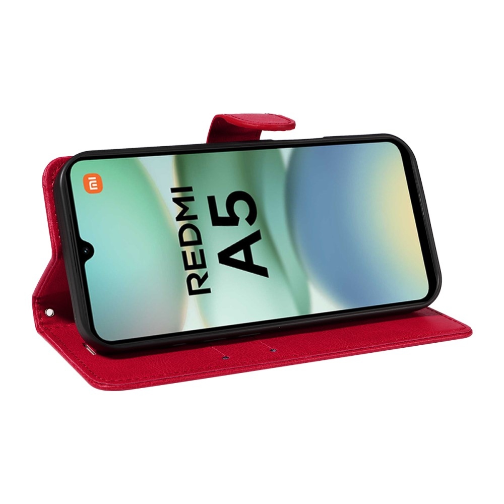 Wallet knížkové pouzdro na Xiaomi Redmi A5 (173.45x79.35x8.45mm) - červené