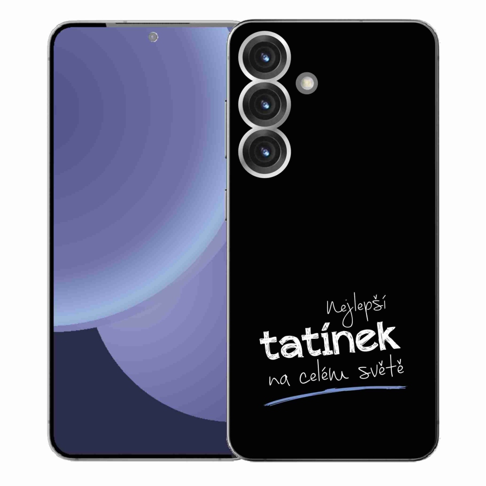 Gelový kryt mmCase na Samsung Galaxy S25+ - nejlepší tatínek 4 černé pozadí