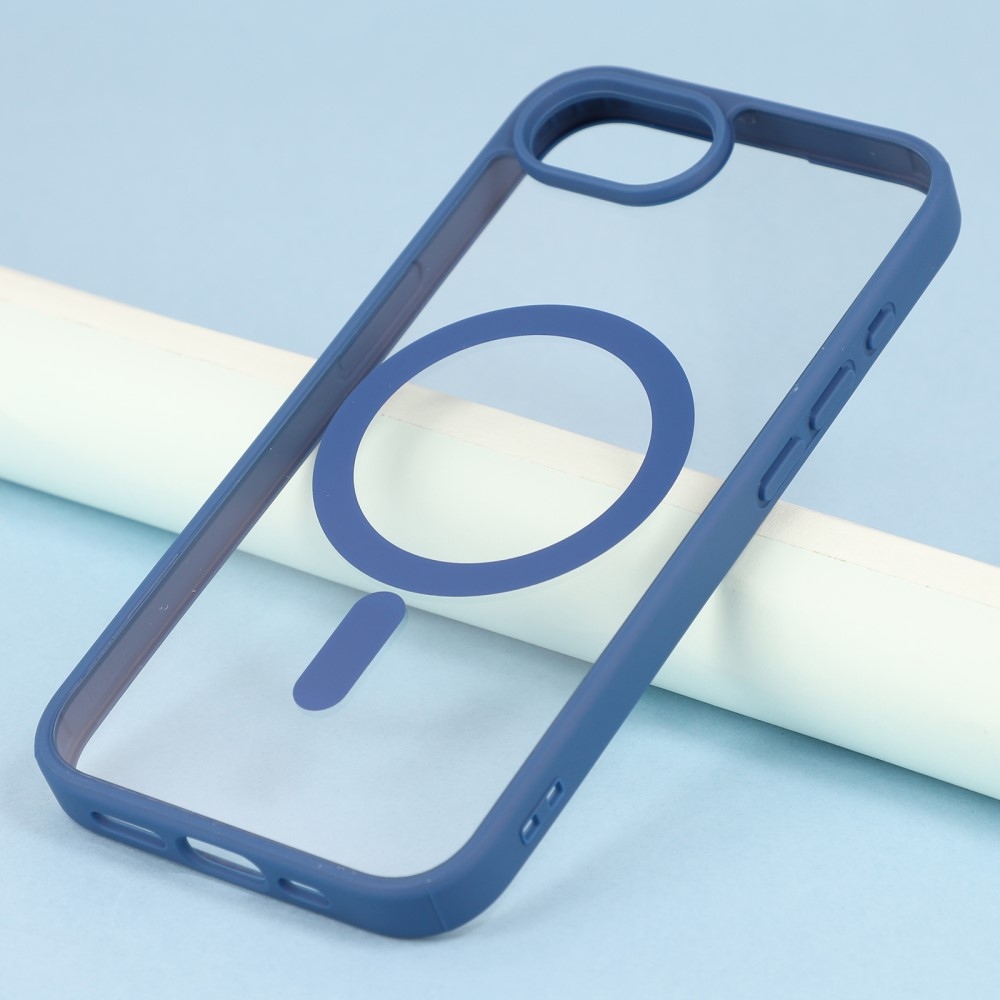 Matte gelový obal s podporou MagSafe na iPhone 16e - modrý