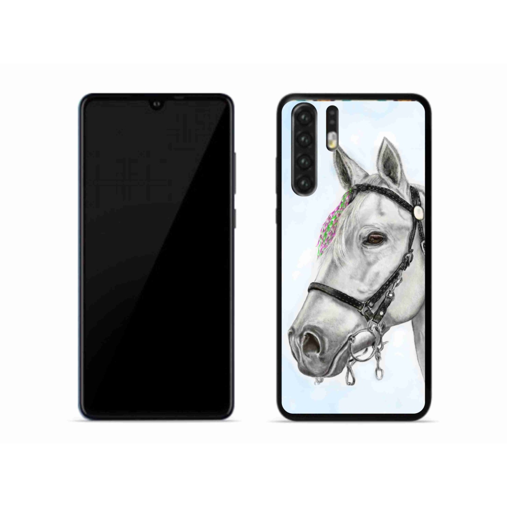 Gelový kryt mmCase na mobil Huawei P30 Pro - bílý kůň 1