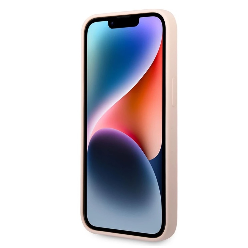 Karl Lagerfeld Liquid Silicone Ikonik NFT kryt iPhone 14 růžový
