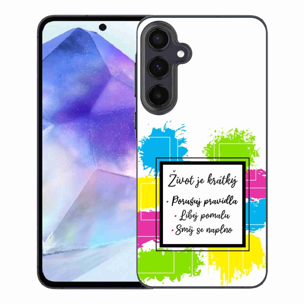 Gelový kryt mmCase na Samsung Galaxy A55 5G - citát 5 bílé pozadí