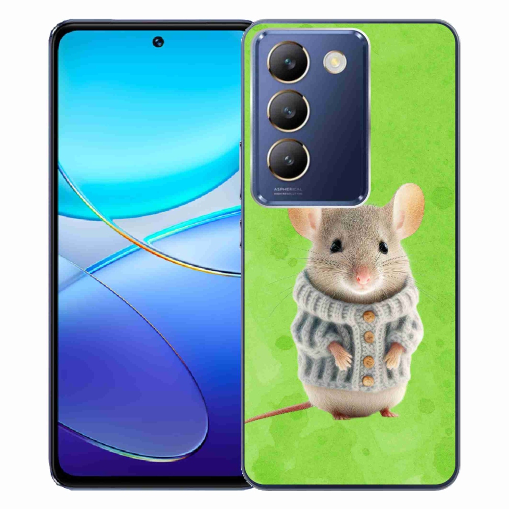 Gelový kryt mmCase na Vivo V40 SE 4G/5G - myška ve svetru