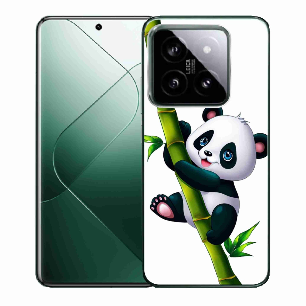 Gelový kryt mmCase na Xiaomi 14 - panda na bambusu