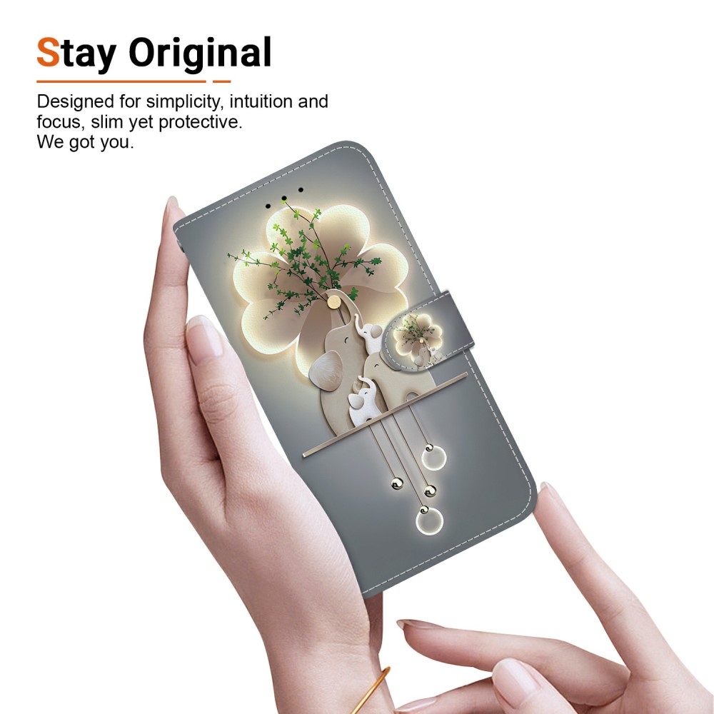 Versatile knížkové pouzdro na Samsung Galaxy A06 4G - sloni