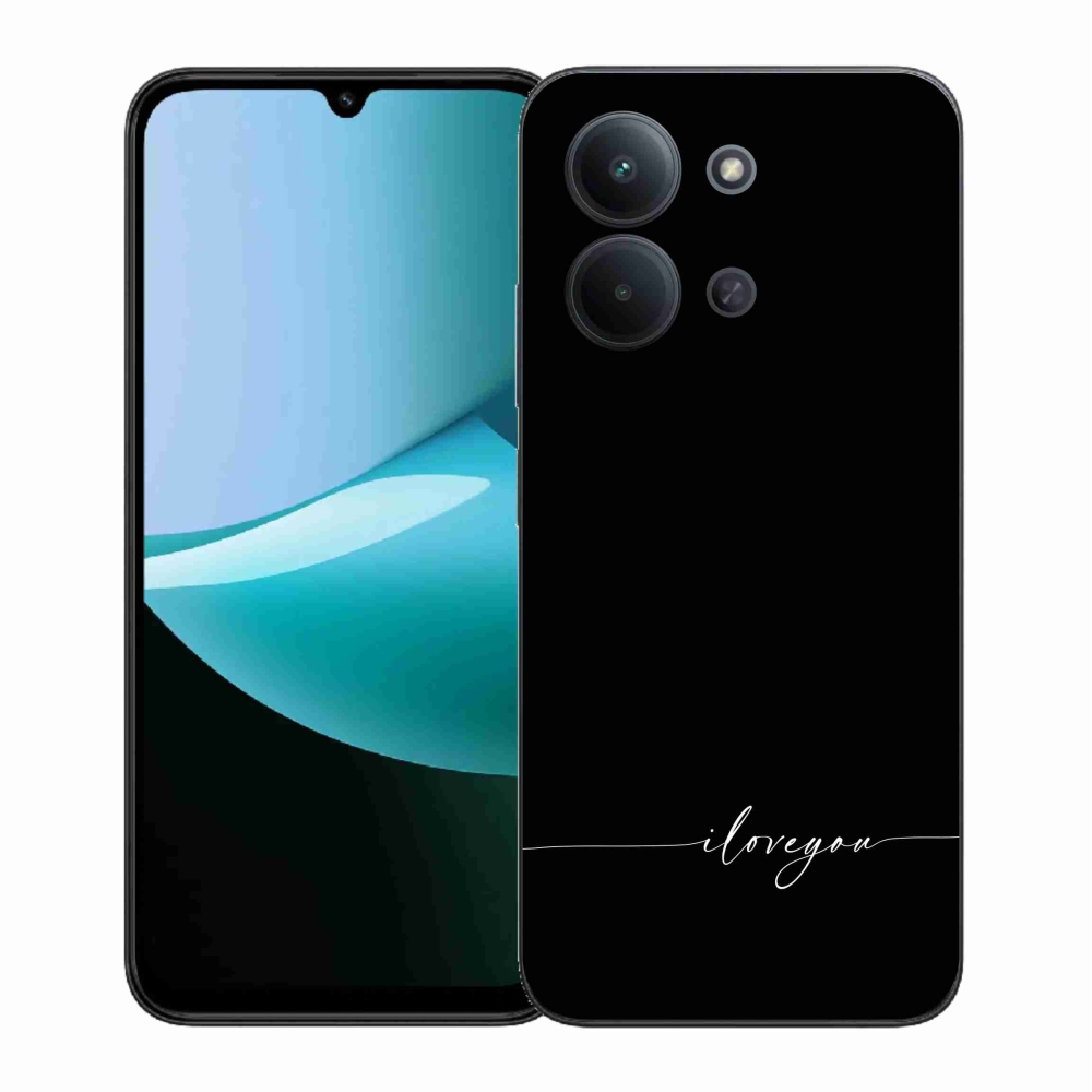Gelový kryt mmCase na Xiaomi Redmi 15C 4G (171mm)/Poco C85 4G (171mm) - I love you černé pozadí