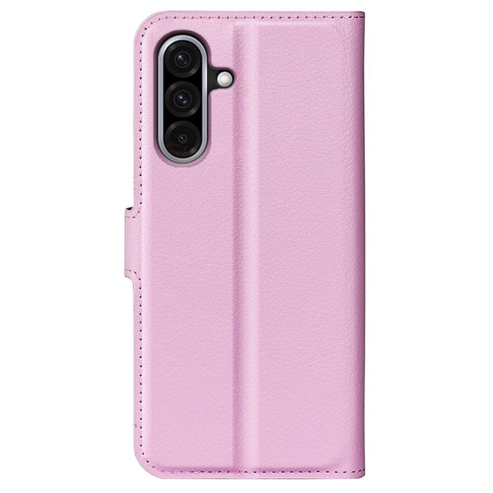 Litchi knížkové pouzdro na Samsung Galaxy A36 5G - růžové