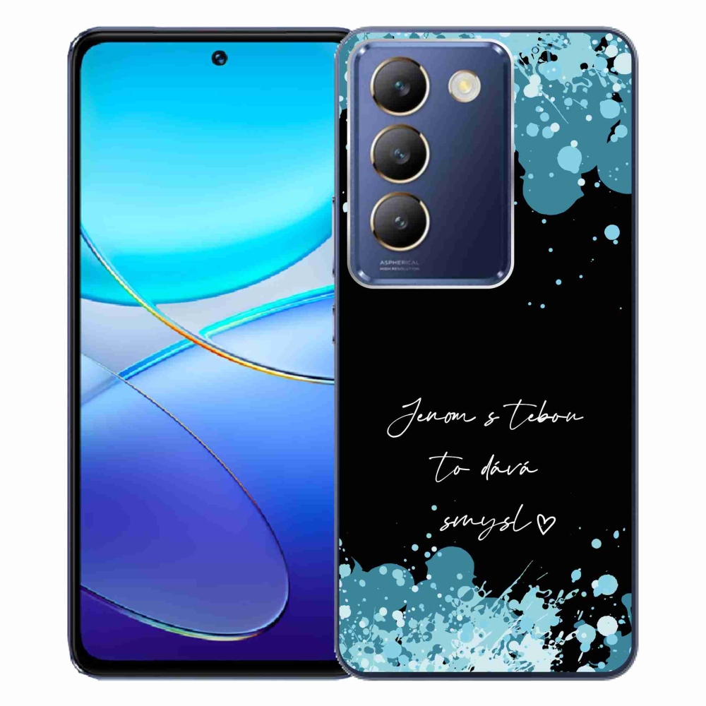 Gelový kryt mmCase na Vivo V40 SE 4G/5G - zamilovaný text černé pozadí
