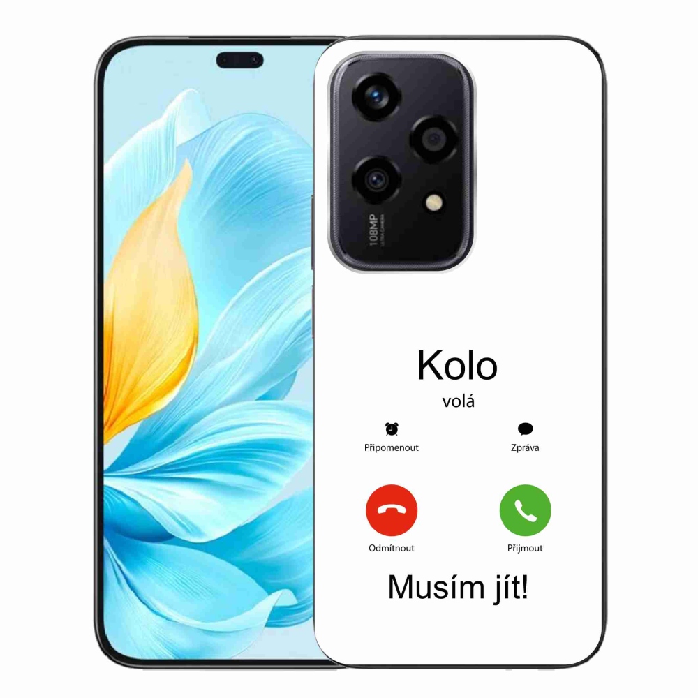 Gelový kryt mmCase na Honor 200 Lite 5G - kolo volá bílé pozadí
