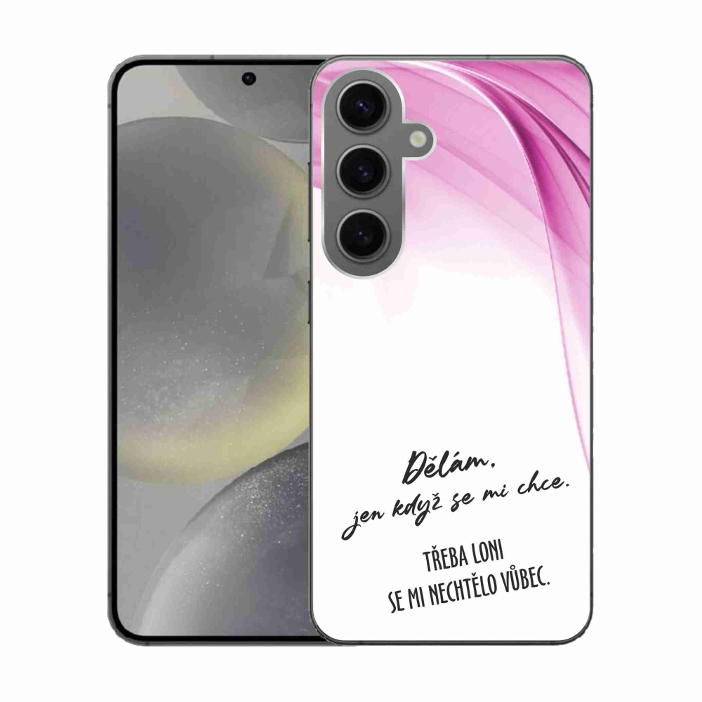 Gelový kryt mmCase na Samsung Galaxy S24 - vtipný text 12 bílé pozadí