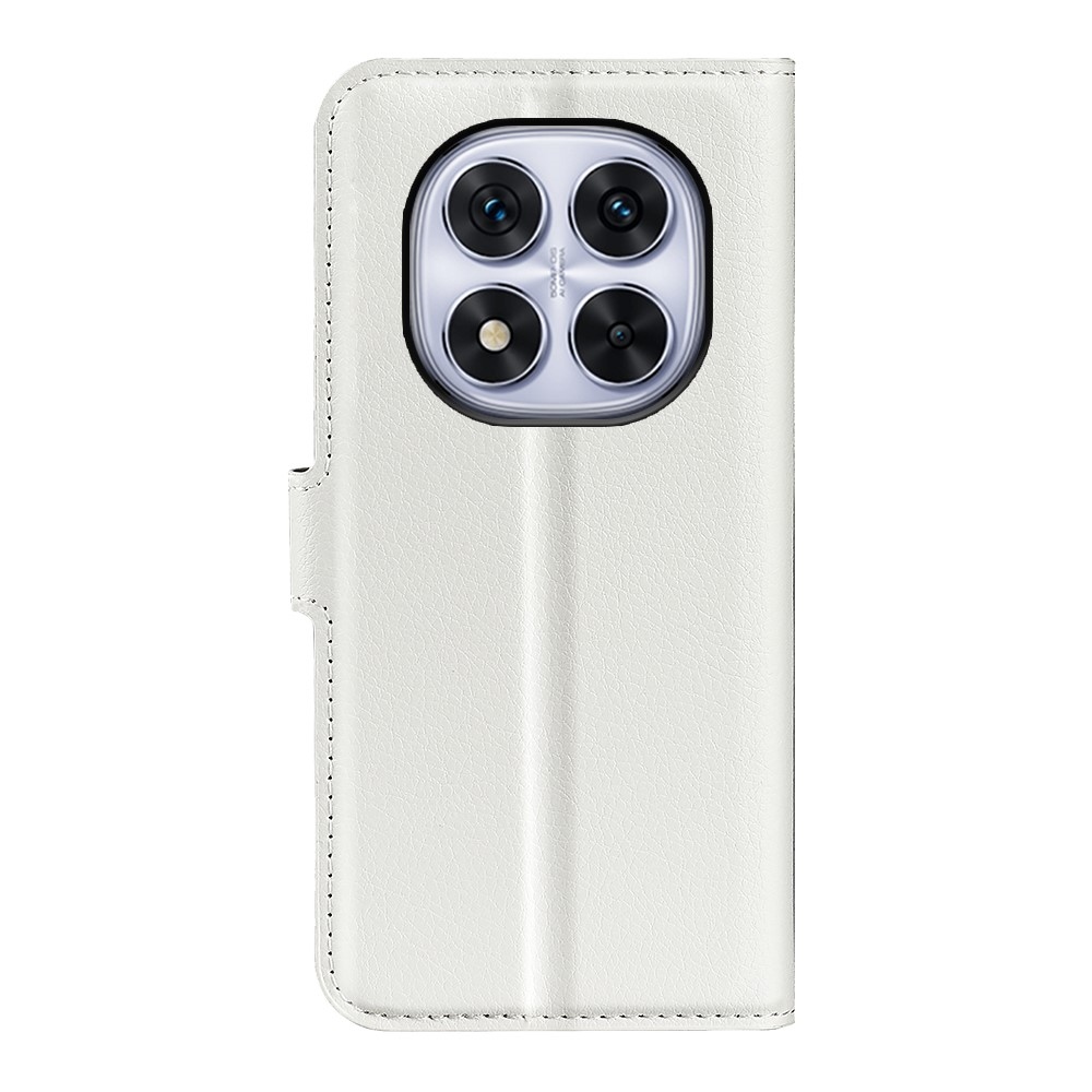 Litchi knížkové pouzdro na Xiaomi Redmi Note 14 Pro 5G/Poco X7 5G - bílé