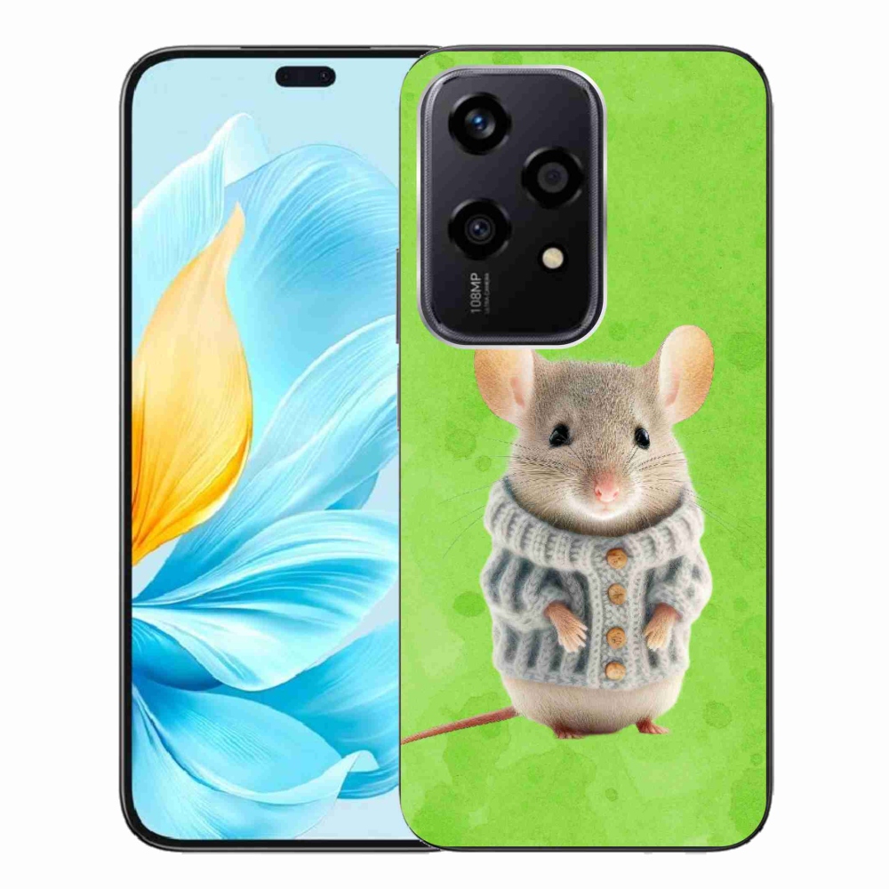 Gelový kryt mmCase na Honor 200 Lite 5G - myška ve svetru