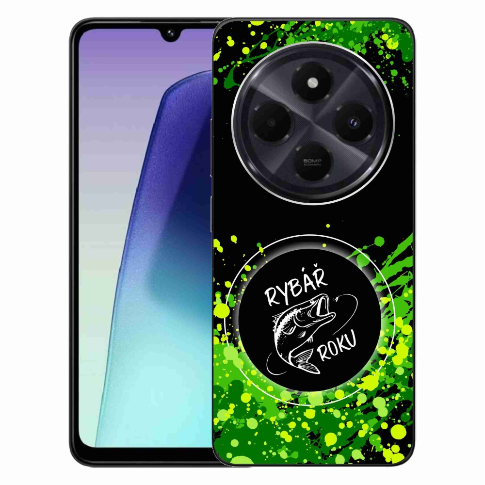 Gelový kryt mmCase na Xiaomi Redmi 14C/Poco C75 - rybář roku černé pozadí