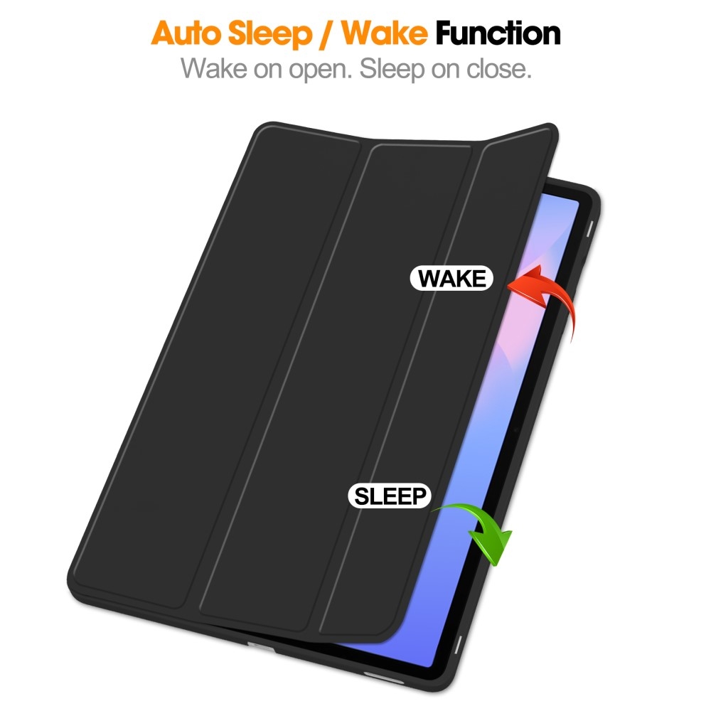 Cases chytré zavírací pouzdro na Samsung Galaxy Tab S10 FE+ - černé