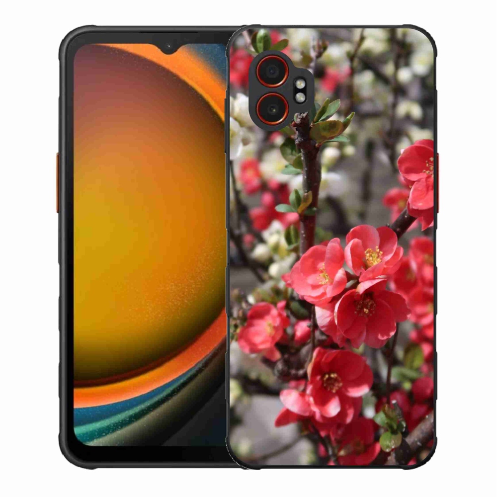 Gelový kryt mmCase na Samsung Galaxy Xcover 7 Pro - červené květy
