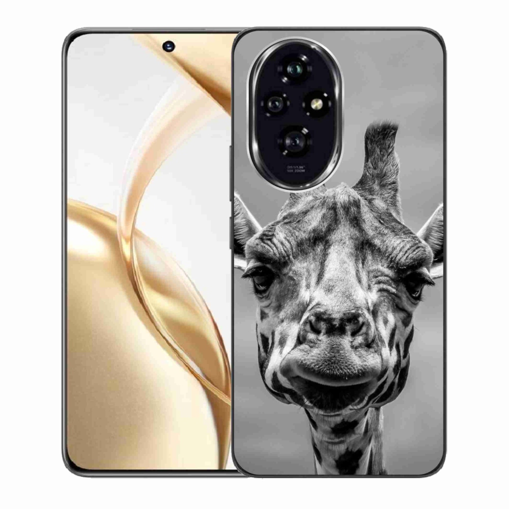 Gelový kryt mmCase na Honor 200 5G - černobílá žirafa