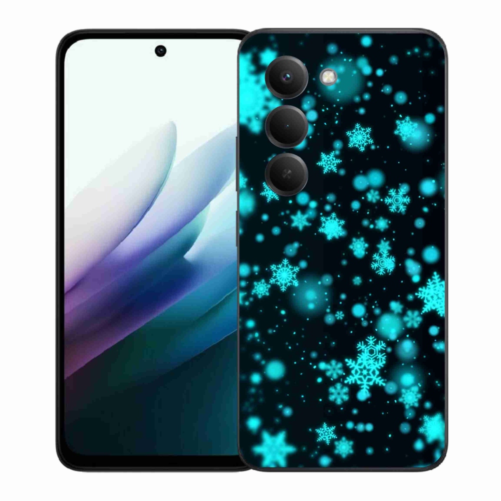 Gelový kryt mmCase na Xiaomi Redmi 15 4G/5G (171mm) - sněhové vločky 1
