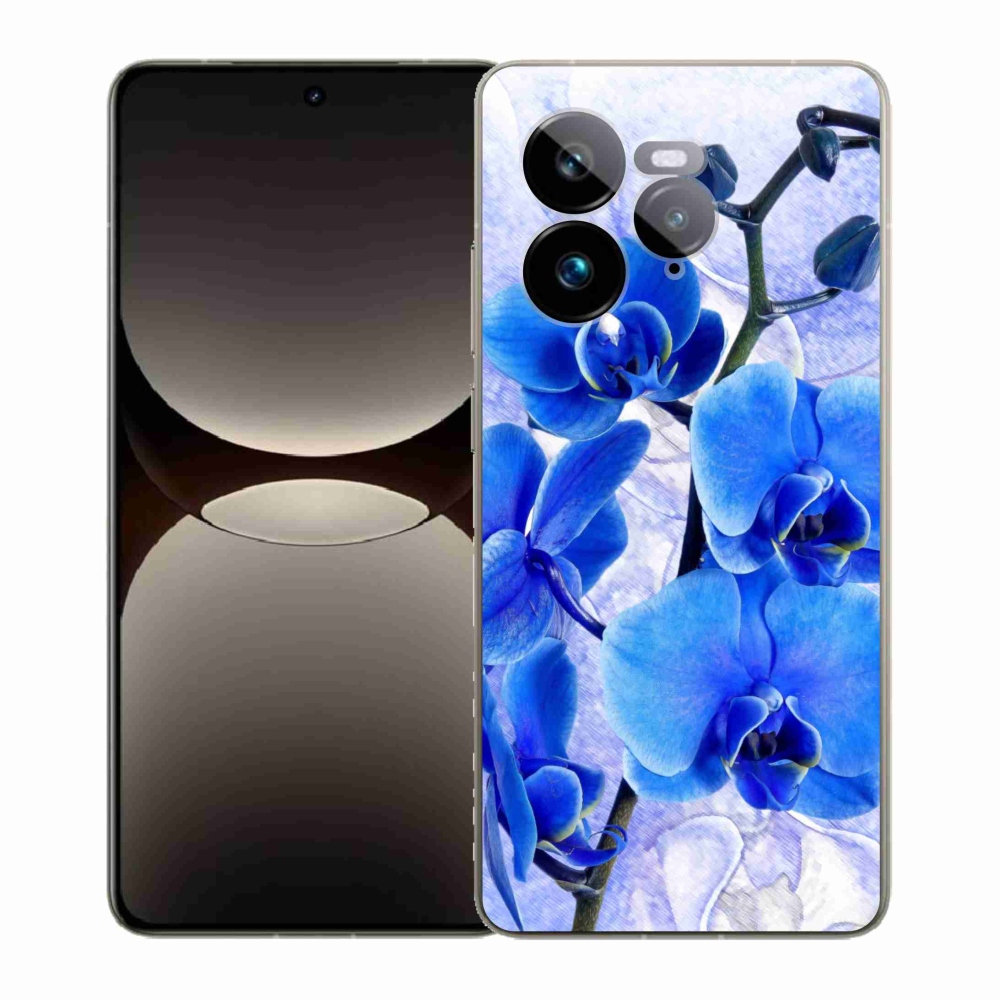 Gelový kryt mmCase na Realme GT 7 Pro 5G - modré květy