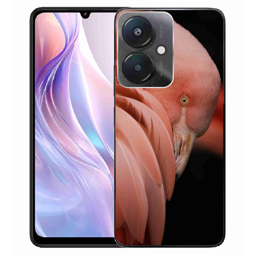 Gelový kryt mmCase na Xiaomi Redmi 13C 5G - plameňák 3