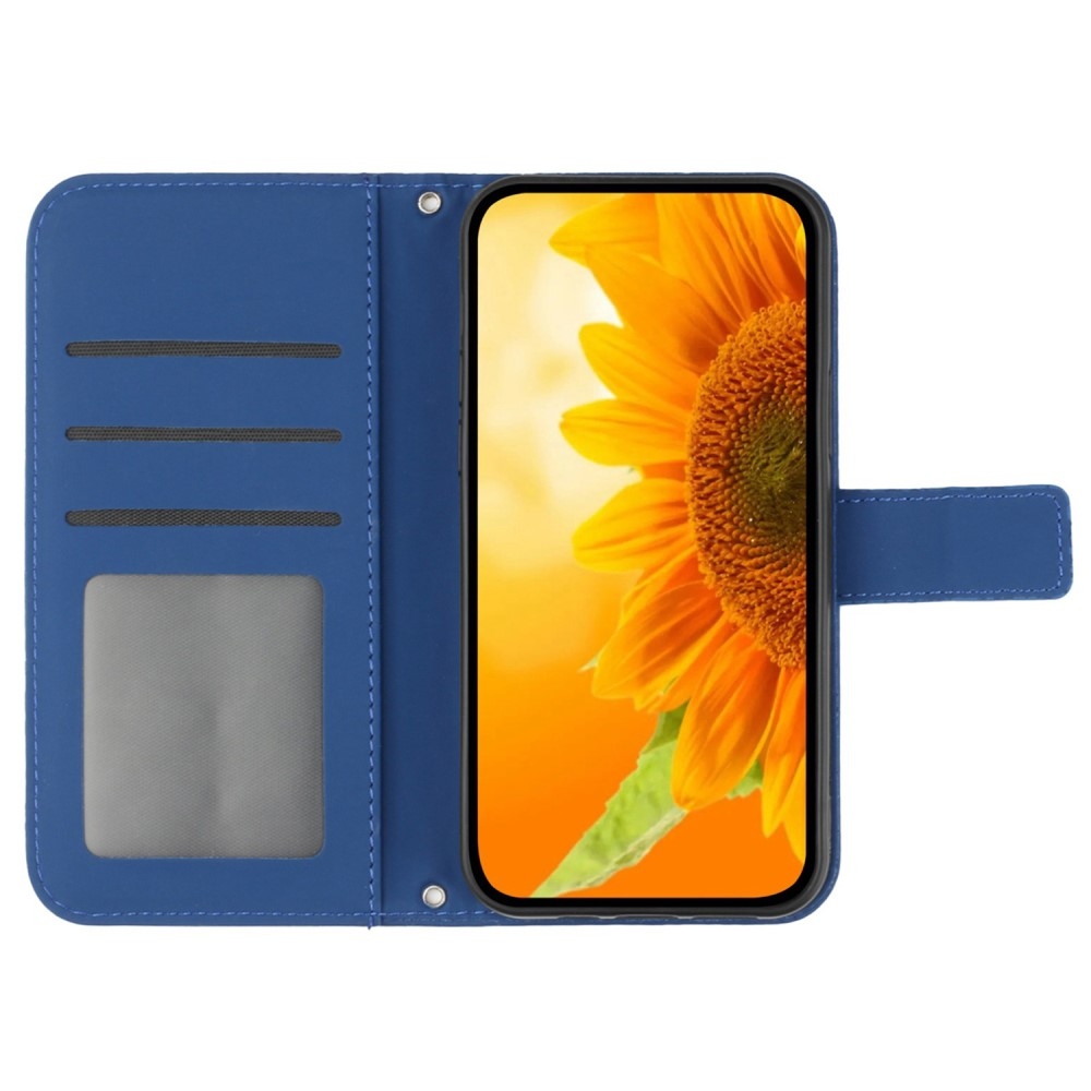 Sunflowers knížkové pouzdro na Xiaomi Redmi Note 14 Pro - modré