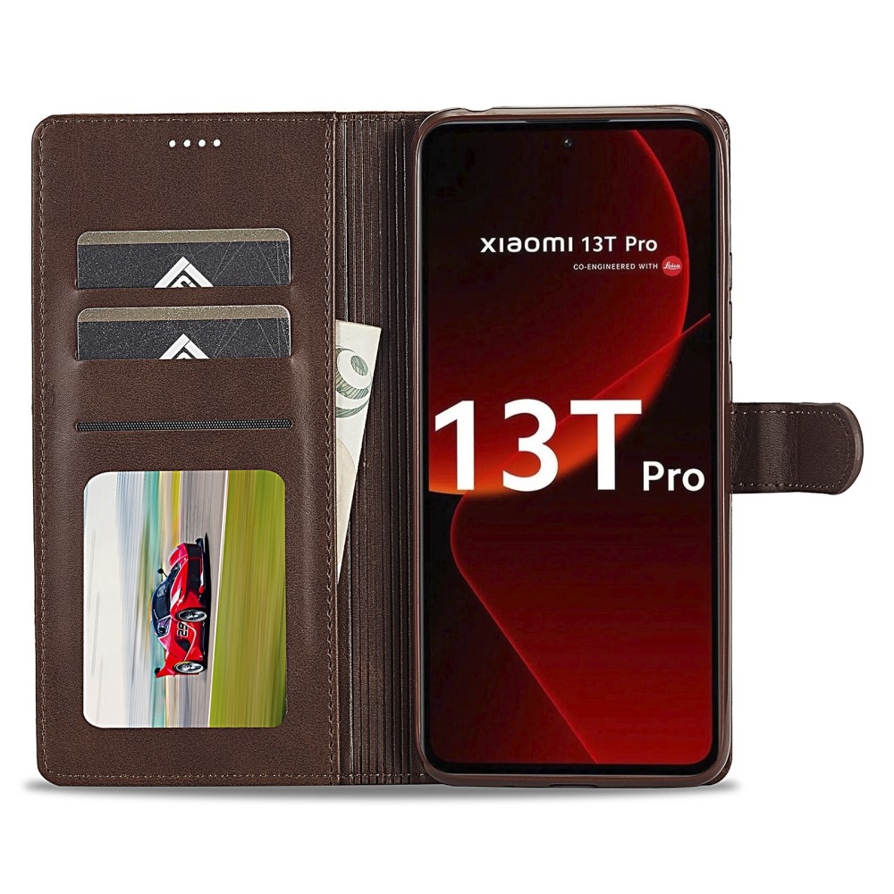 IMEEKE knížkové pouzdro na Xiaomi 13T/13T Pro - hnědé